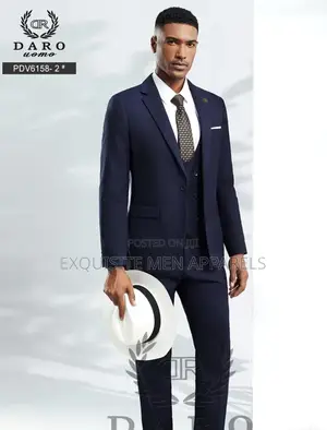 Dark Navy Corporate Turkish Daro 3pcs Quality Men’S Suit