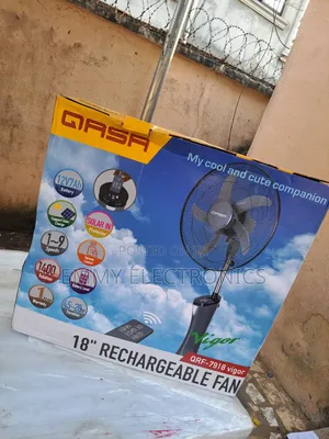 Brand New QASA 18inch Rechargeable Standing Fan Copper Coil