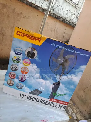 18inch QASA 18inch Rechargeable Standing Fan Copper Coil