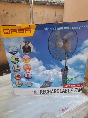 QASA 18inch Rechargeable Standing Fan Copper Coil