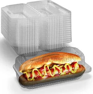 Hot Dog Sandwich Clear Hinged Lid Plastic Container
300pces