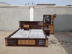 6x6 King-Size Bedframe With Bedside Drawer Dressing Table