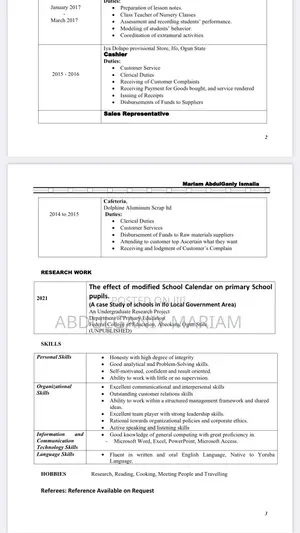 Admin Officer (Female