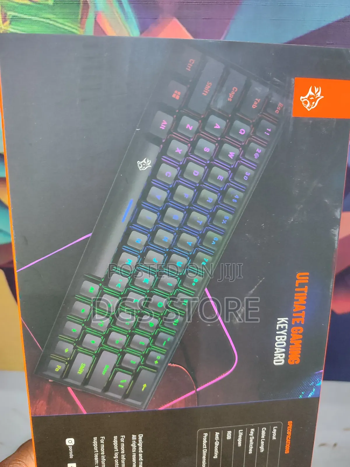Porodo Gaming PDX224 61 Key Pudding Mechanical Keyboard