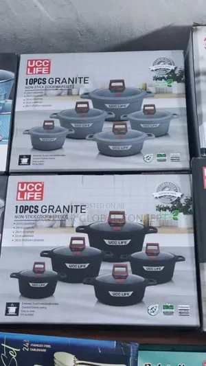 10 Pieces UCC LIFE Pot Nonstick Granite Cookware Set