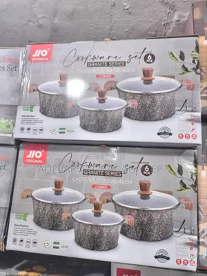 6 PCS Original JIO Granite Cookware Pot Set - 32/36/40cm