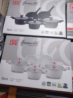 8 PCS UCC LIFE Granite Cookware Pot Set - 20/24/28 Cm