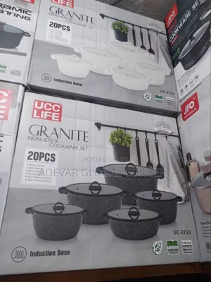 20 Pieces UCC LIFE GRANITE Non-Stick Cookware Pot Set
