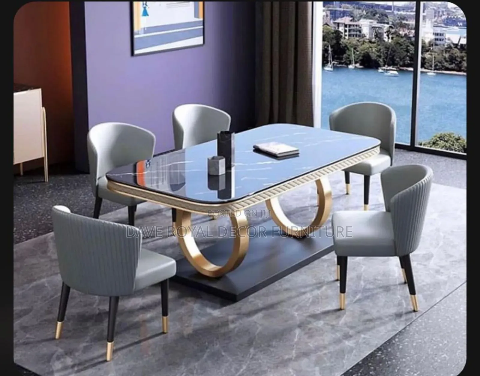 Quality Marble Top Dinning Set By 6 Seaters