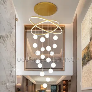Staircase Led Chandelier for Living Room Hanging Light