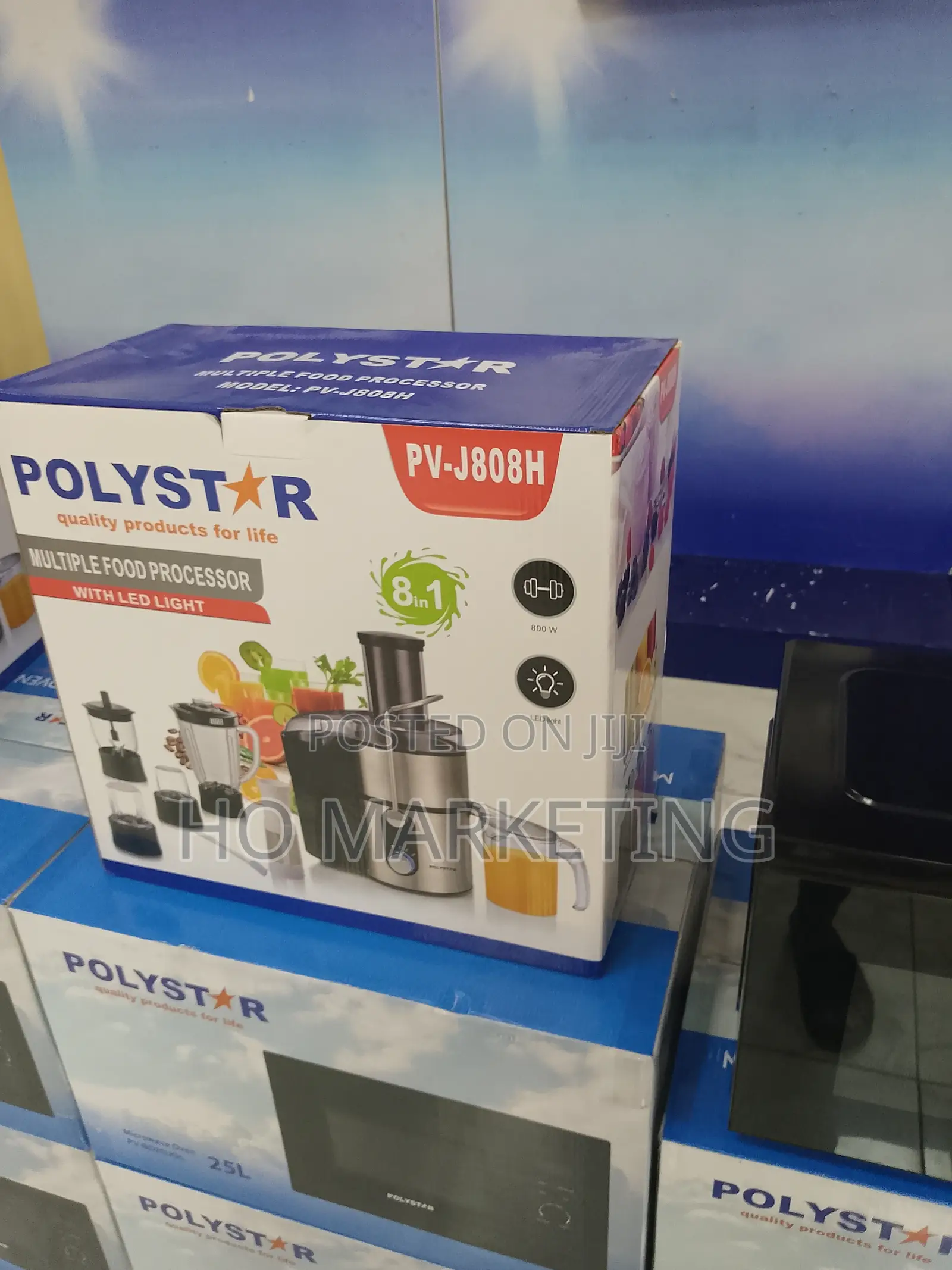 Polystar 8 in 1 Multiple Food Processor With LED Liight