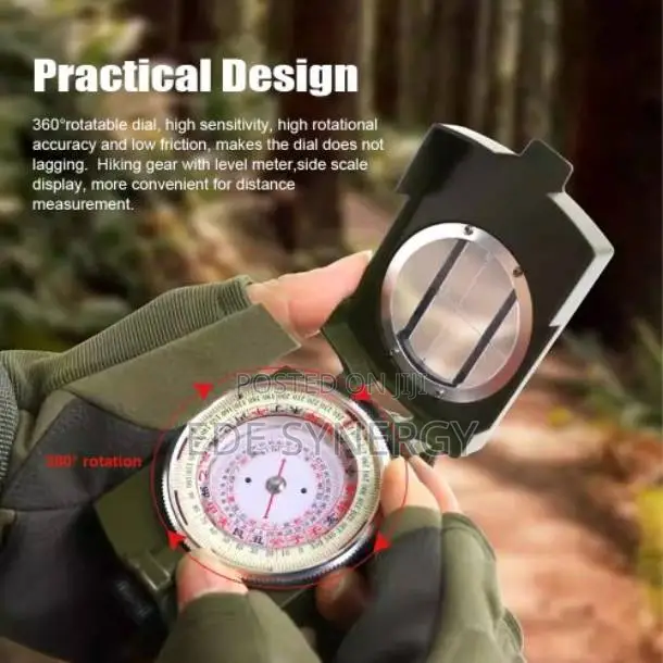 Portable Compass Hiking Survival Waterproof 360° Rotatable