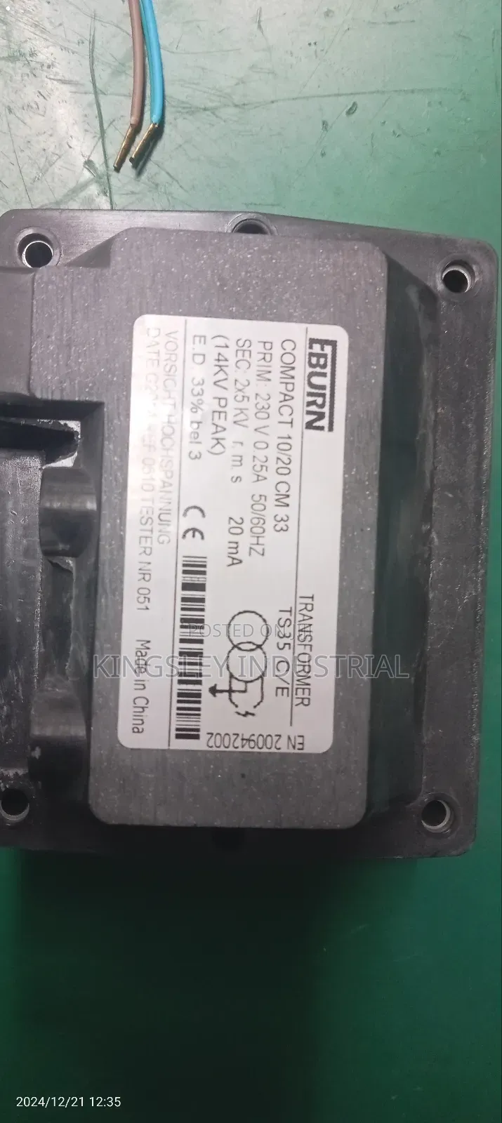 Burner Feeder Ignition Coil 2×5kvp 20A