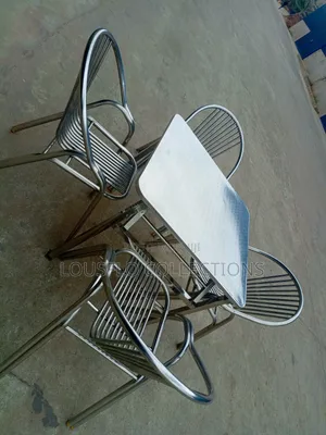 Original Pure Stainless Steel 4 Seater Outdoor Eatery Set