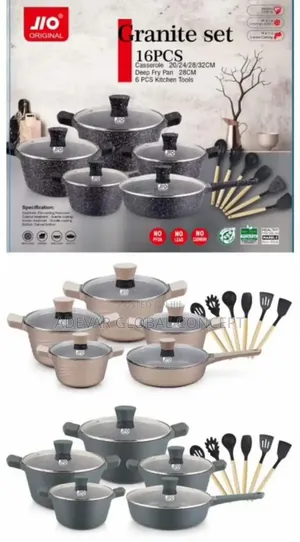 16 PCS JIO Pot Granite Cooking Set