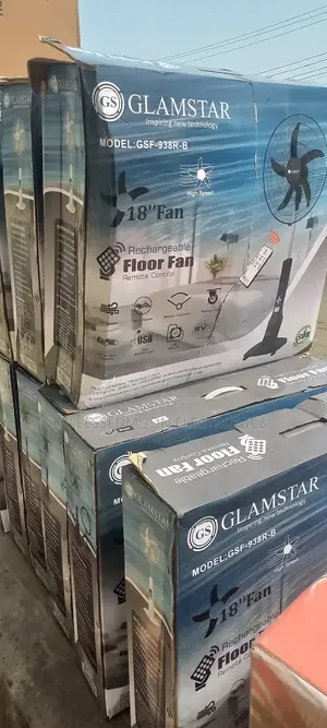 Glamestar Triple Coated Batteries Rechargeable Standard Fan