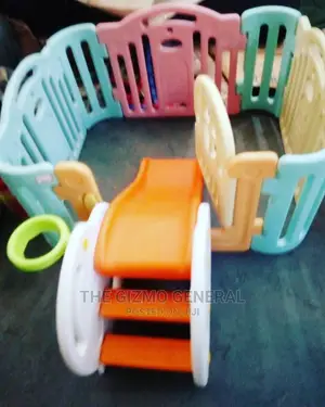 Coloured Fence For Nurseries With Xtra-mini Slide