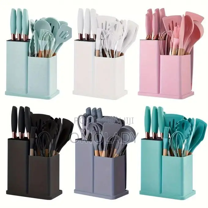 Generic Silicone Spoon With Chopping Board And Knife Set