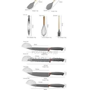 Generic Silicone Spoon With Chopping Board And Knife Set