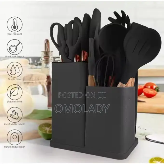 Generic Silicone Spoon With Chopping Board And Knife Set