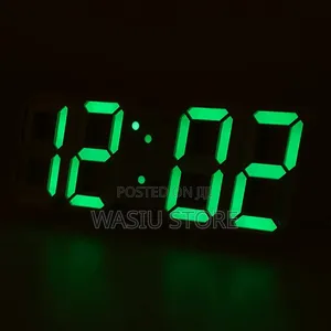 Photo - Digital 3D White LED Alarm Clock