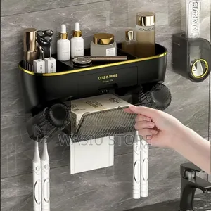 Toothbrush Holder 2 Cups Automatic Toothpaste Dispenser
