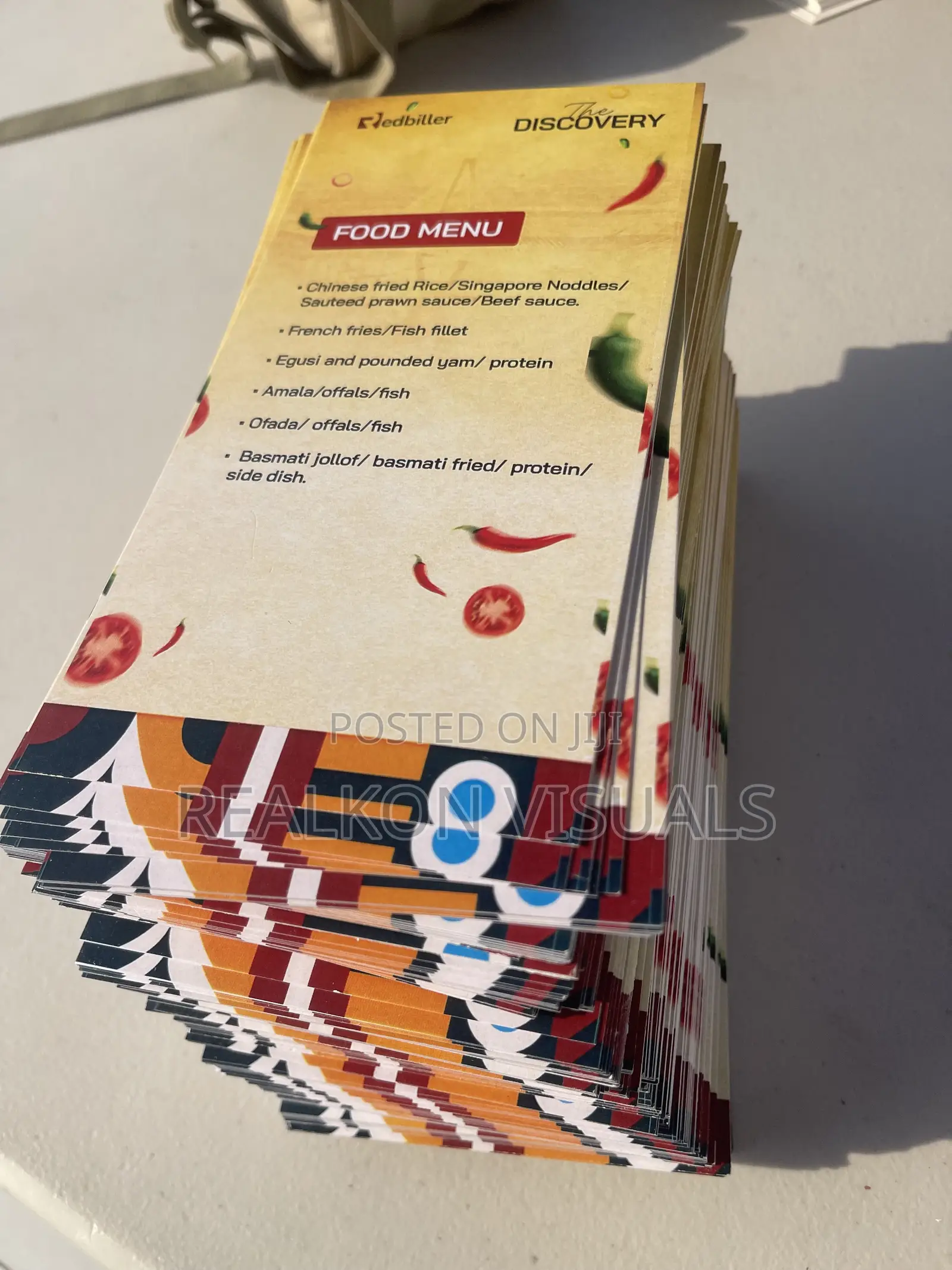 Menu Card And Food Card