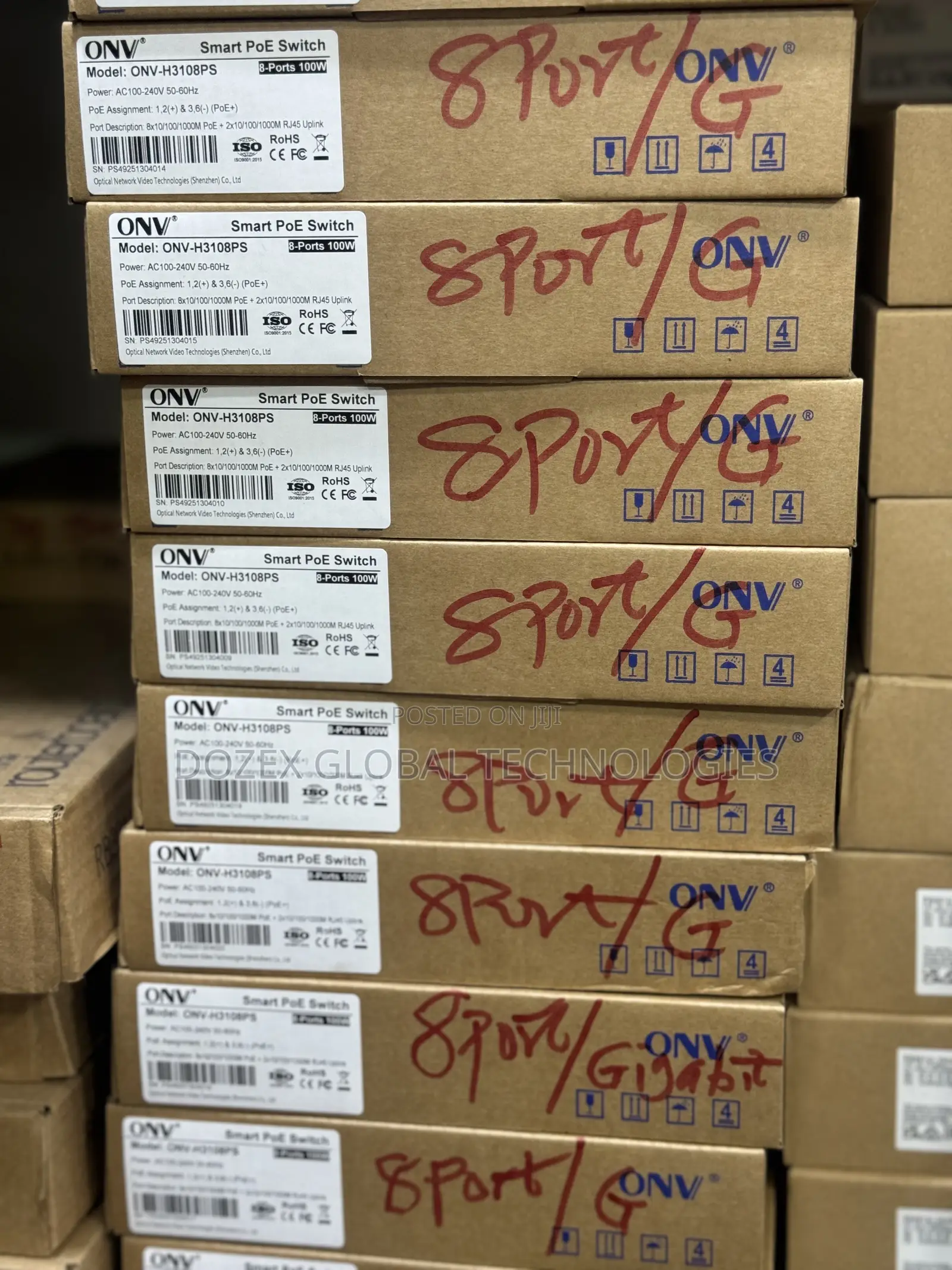Onv 8 Ports Gigabits And Poe Switch