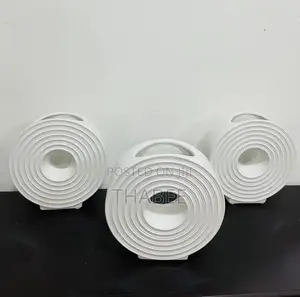 Decorative Nordic O Ceramic Vase White
