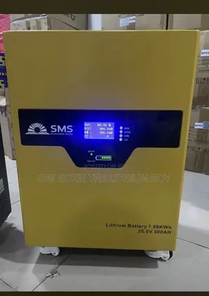 7.68kwh-25.6v SMS Solar Lithium Battery Available in Stock.