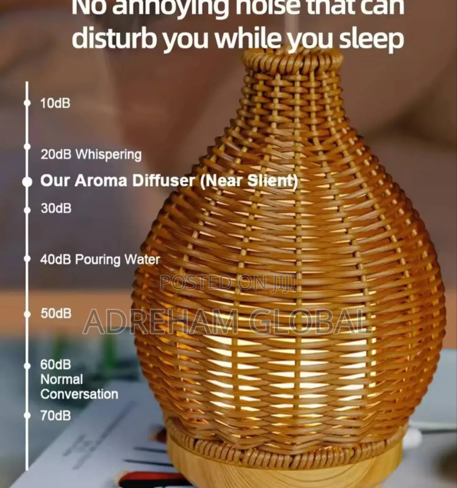 Wood Weave Mini Vase Air Humidifier USB Electronic Home Diff