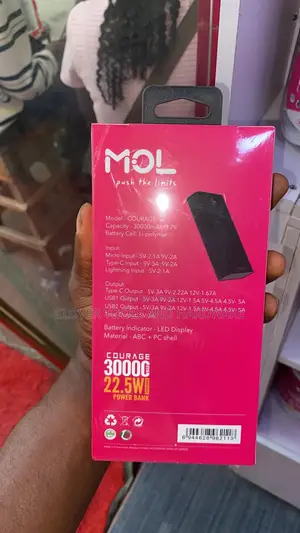MOL Courage 22.5W Super Charge 30000MAH Power Bank