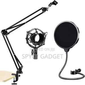 Table Clamp Microphone Stand With Shock Mount Pop Filter