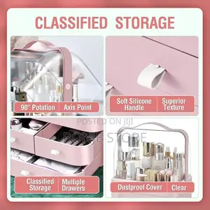 Makeup Organiser Portable Makeup Storage Box With 3 Drawers