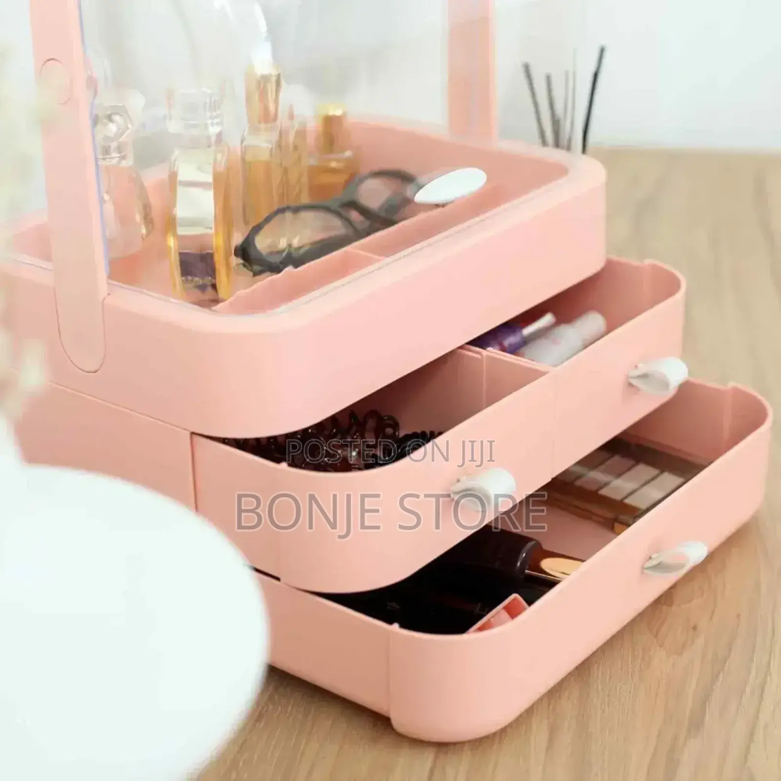 Makeup Organiser Portable Makeup Storage Box With 3 Drawers