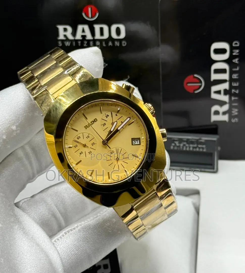 Rado Chronograph Ceramic Gold Watch for Unisex