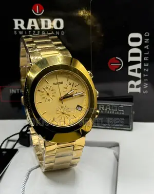 Rado Chronograph Ceramic Gold Watch for Unisex