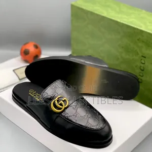 Original Black Gucci Half Shoes