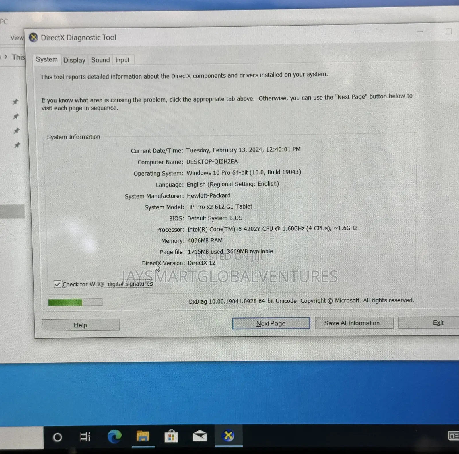 Laptop HP Pro X2 612 G1 4GB Intel Core i5 SSD 128GB