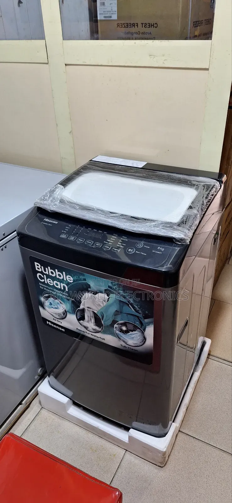 New Hisense 9kg Top Load Automatic Washing Machine 1year