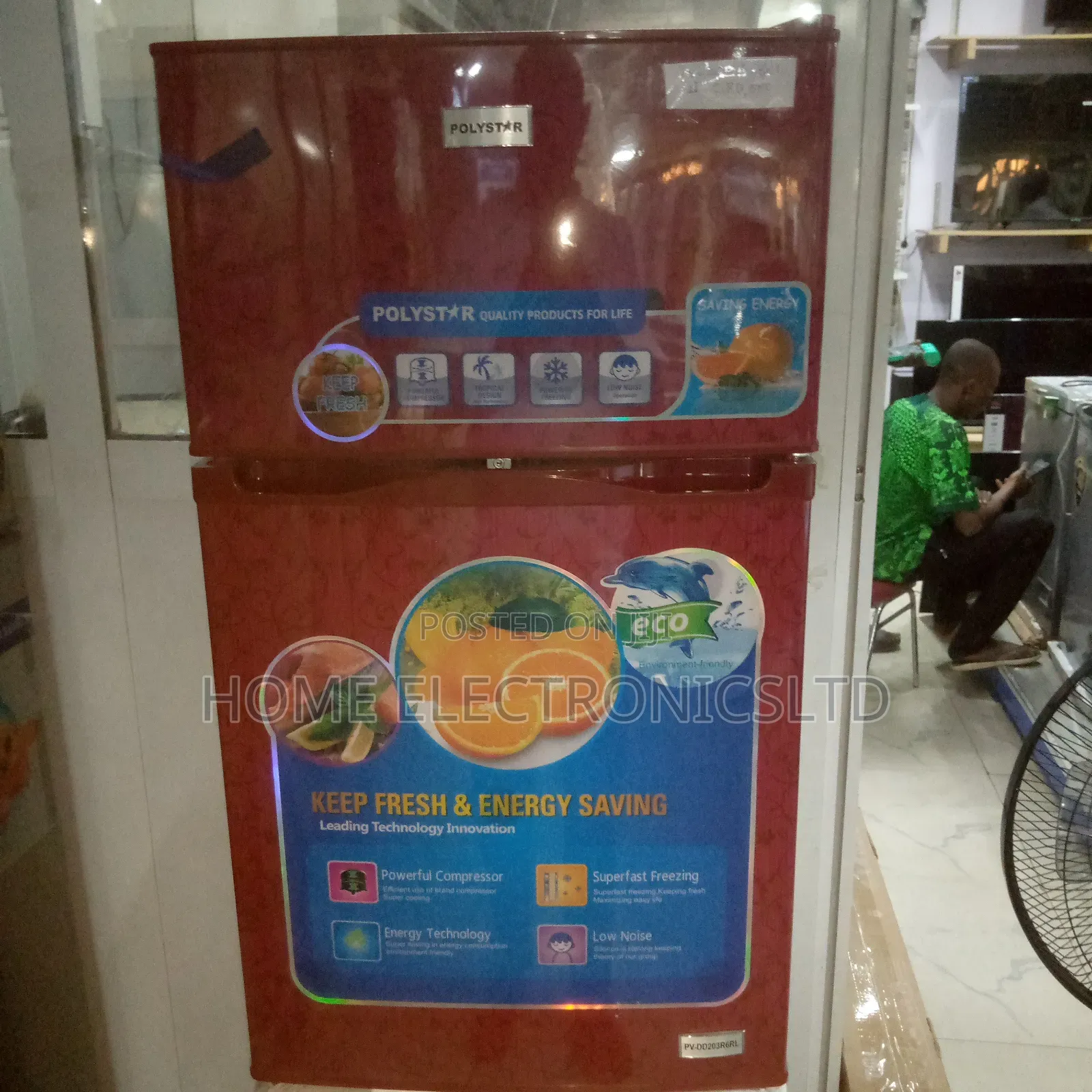 Polystar Fridge Double Doors 120 Liter
