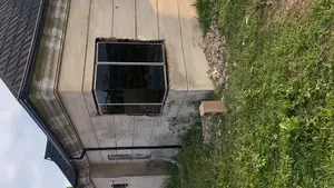 Frameless Angular Window With Inner Bulgaria and Net