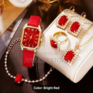 Photo - 5PCS Women's Retro Rectangle Pointer Quartz Watch Analog