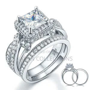 Photo - Highly Durable Solid Zirconia Bride's Rings Set