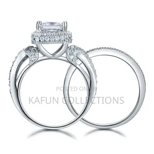 Highly Durable Solid Zirconia Bride's Rings Set
