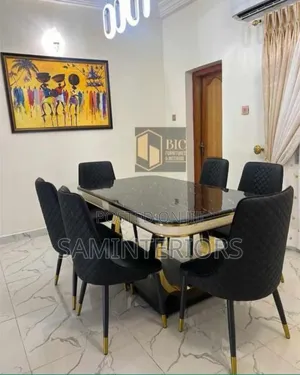 Unique and Strong Marble Dining Set With 6 Chairs