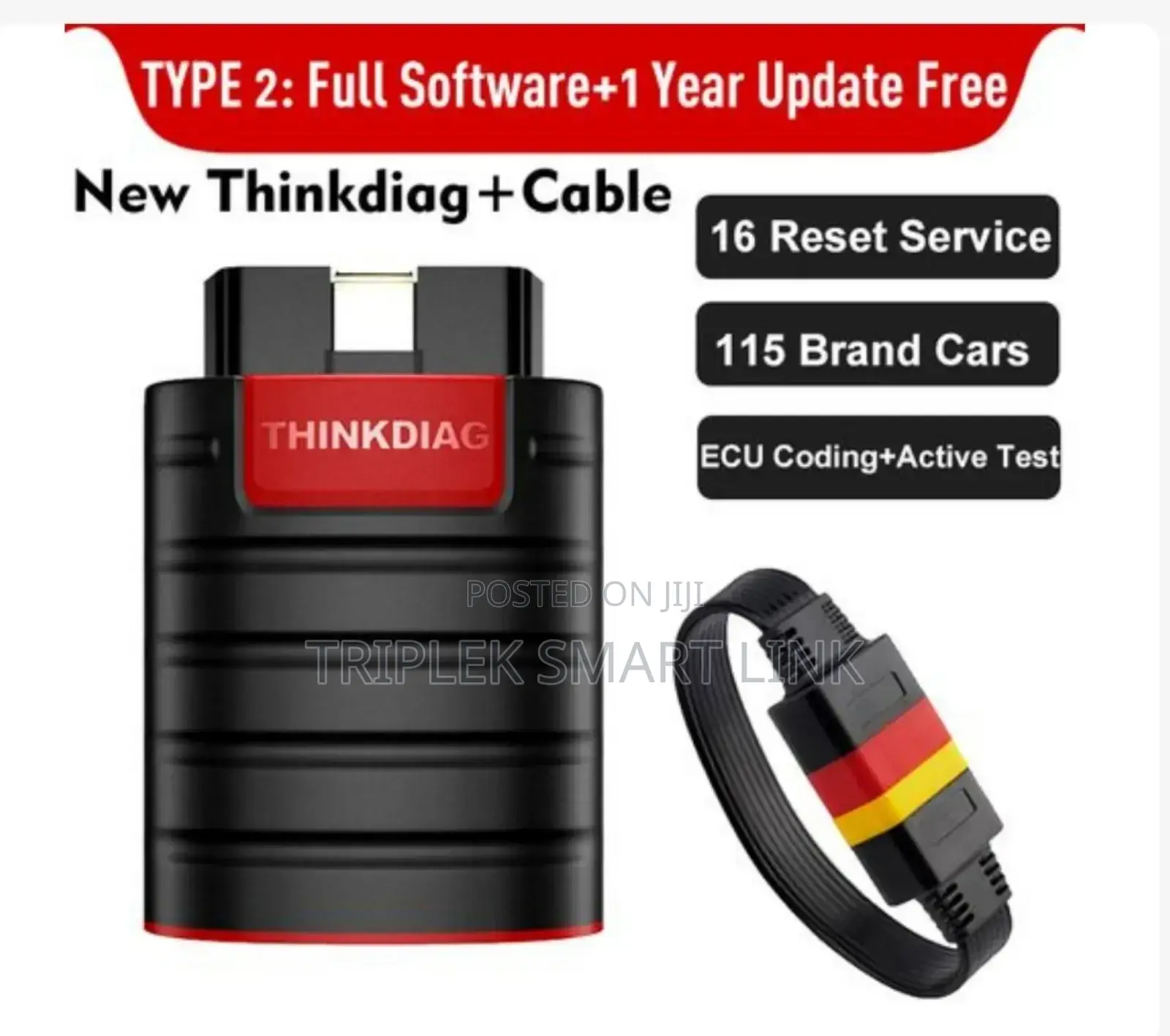 Thinkdiag Obd2 Scanner + Cable Car Code Reader 16 Reset Funs