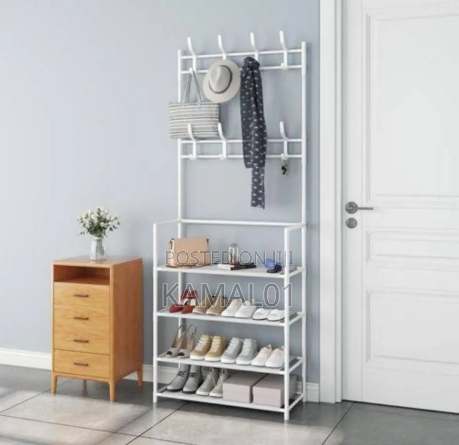 Multi-Function 4 Tiers Shoes Rack With Hanger
