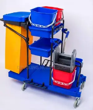 Durable Cleaning Carts Buckets Full Set