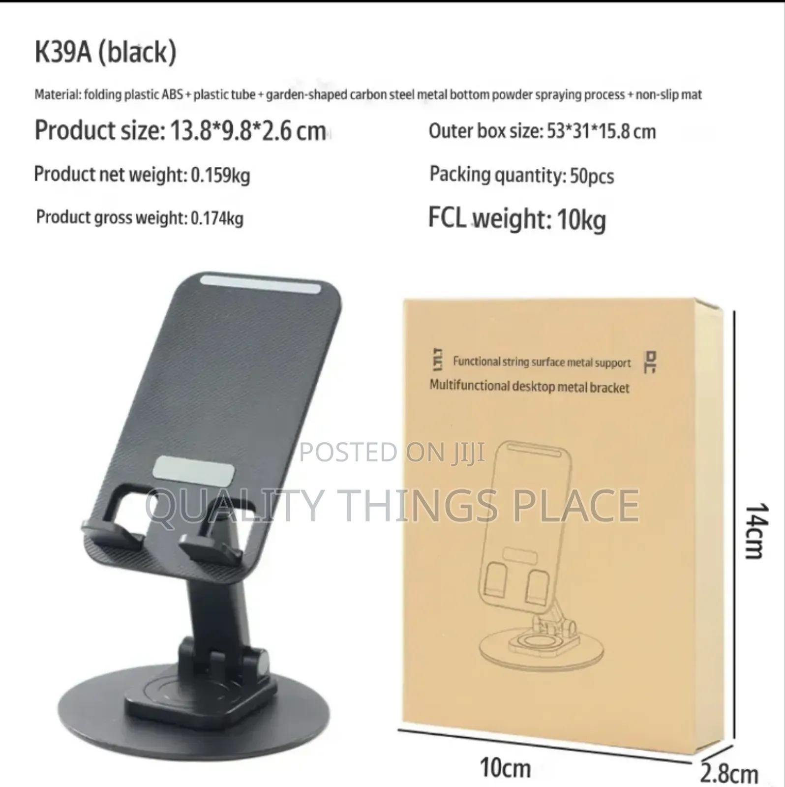 Phone and Tablet Stand Metal Base